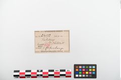 Etiketten zu Eisenlanzenspitze (NHMW-PRAE-024172)